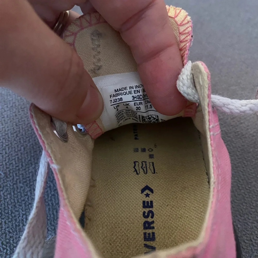 Converse Pink and White Canvas Sneakers